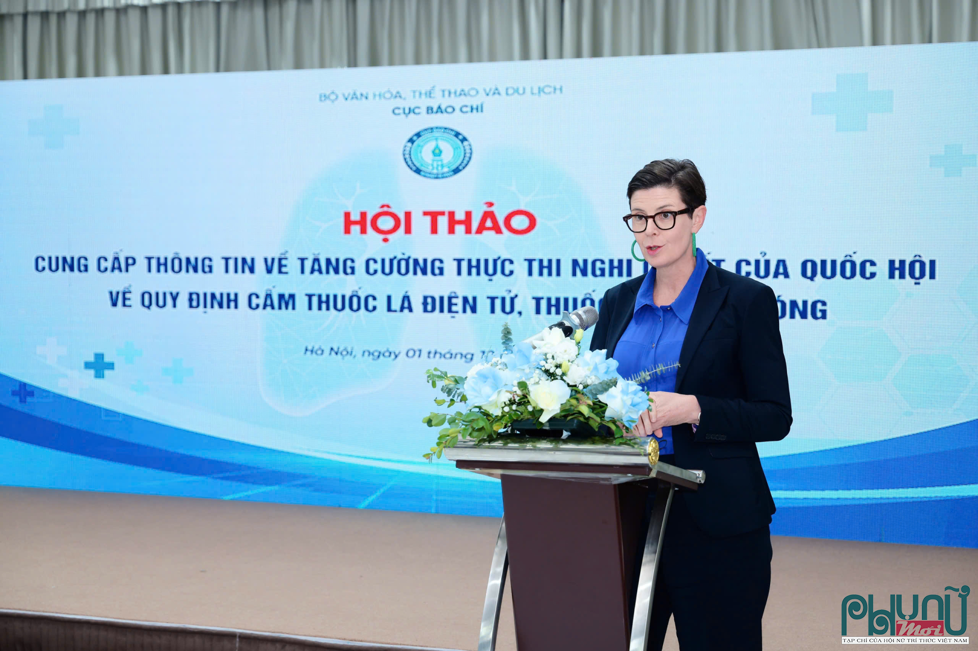 TS Angela Pratt, Trưởng đại diện WHO tại Việt Nam chia sẻ tại hội thảo