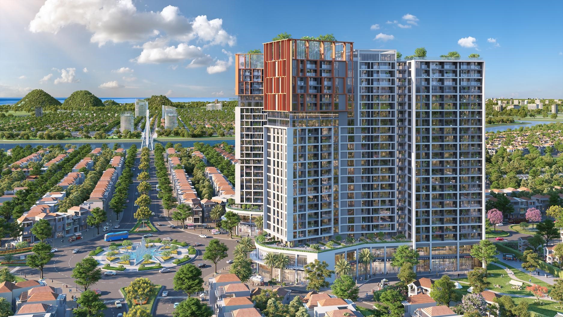 Dự án Cora Tower đón đầu xu hướng dịch chuyển về phía Nam. (Ảnh phối cảnh: Sun Property)