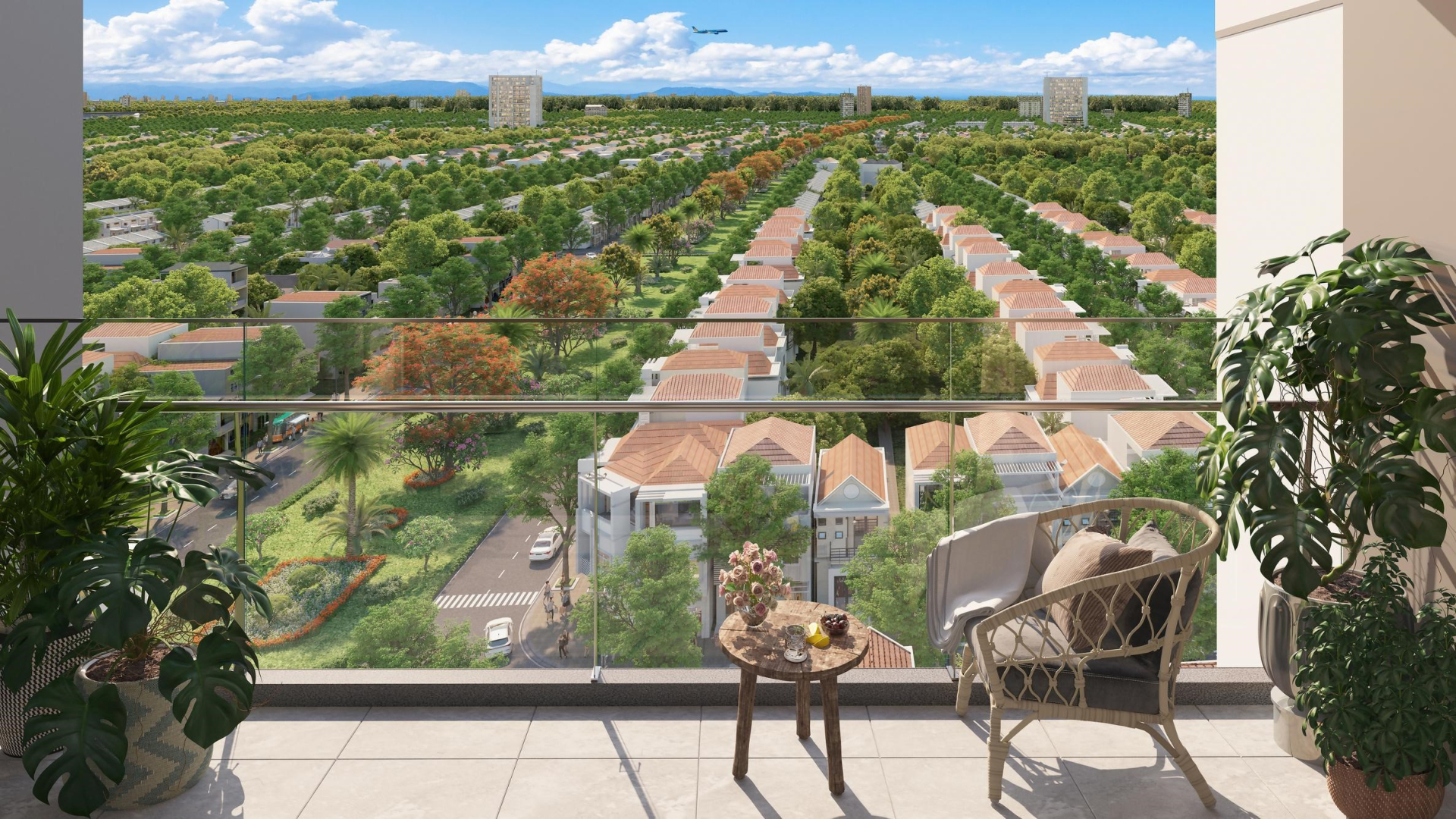 Các căn hộ được thiết kế với tầm nhìn khoáng đạt. (Ảnh phối cảnh: Sun Property)