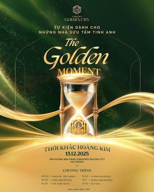 Ngày 13/12 tại văn phòng bán hàng Vinhomes Golden City Hải Phòng sẽ diễn ra sự kiện