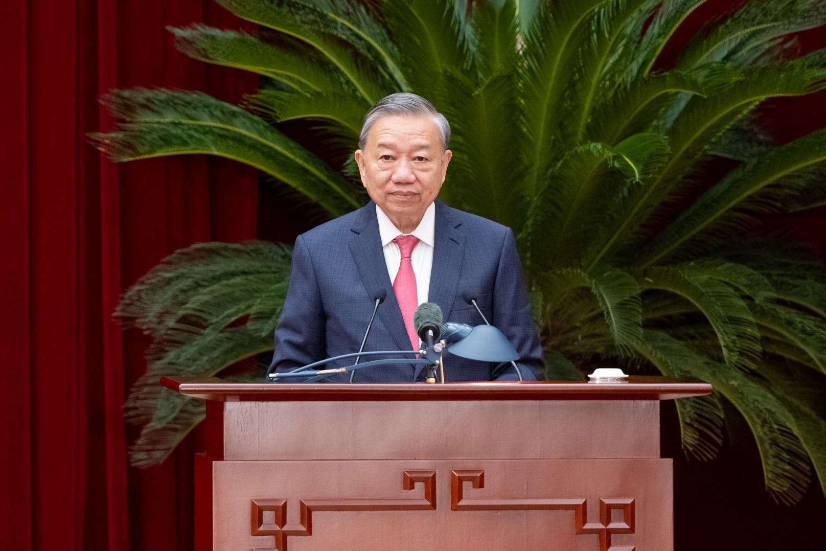 Tổng Bí thư Tô Lâm phát biểu khai mạc Hội nghị Trung ương 15. Ảnh: ITN