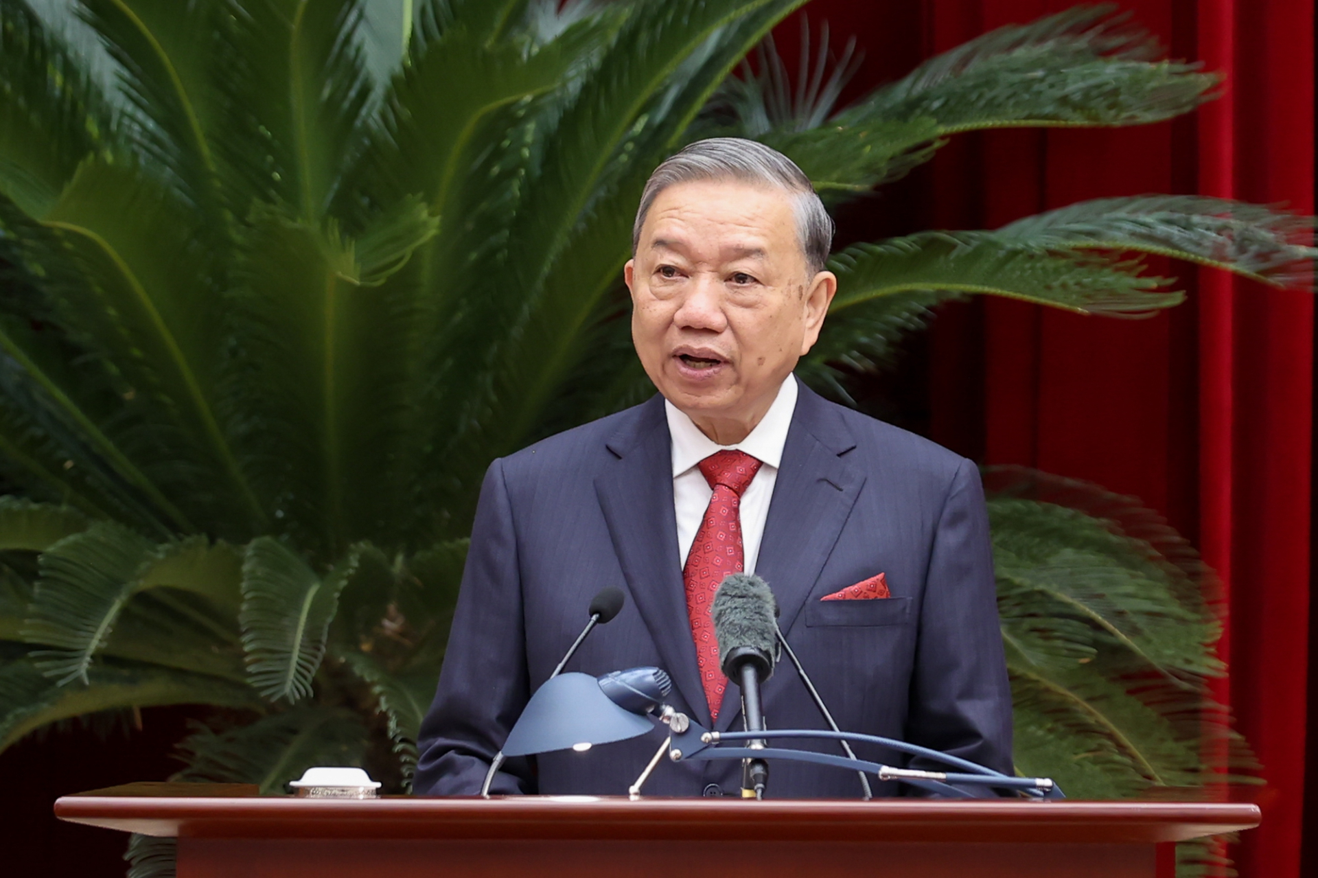 Tổng Bí thư Tô Lâm phát biểu bế mạc Hội nghị Trung ương 15. Ảnh: VGP