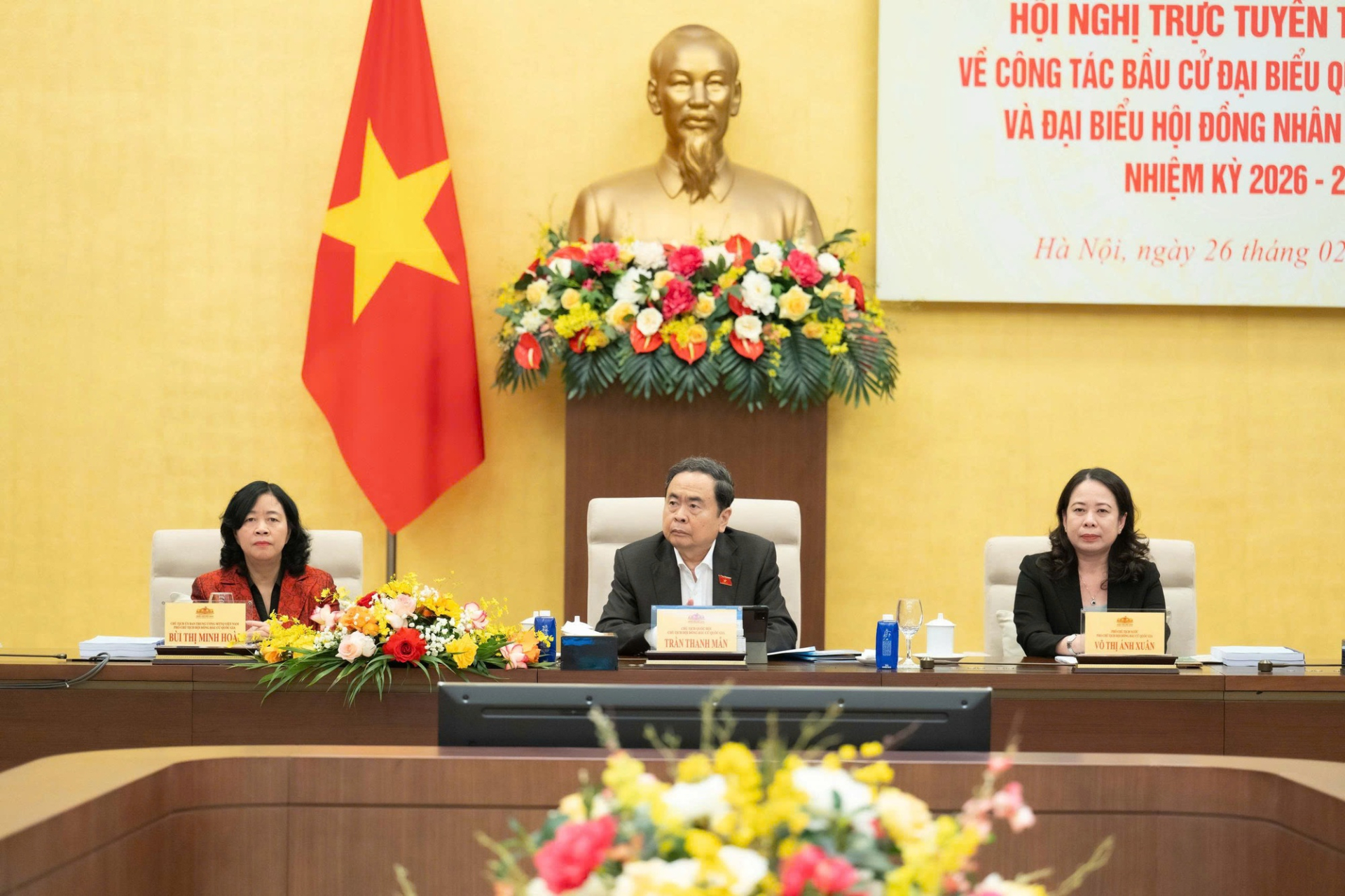 Chủ tịch Quốc hội Trần Thanh Mẫn, Chủ tịch Hội đồng Bầu cử Quốc gia chủ trì Hội nghị