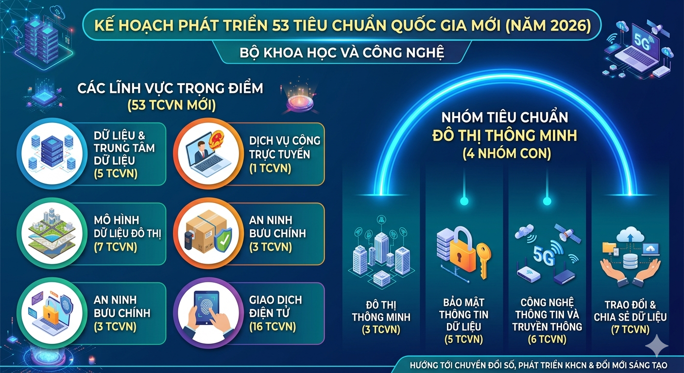 Thêm 53 tiêu chuẩn quốc gia thúc đẩy khoa học công nghệ và chuyển đổi số. Ảnh minh họa: AI