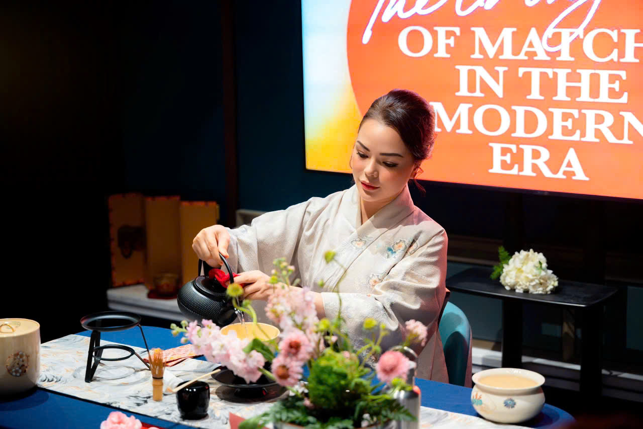 Màn trình diễn trà đạo của hoa hậu, doanh nhân Ruby Cartier, Chủ tịch sáng lập Matcha Kyoto Heritage
