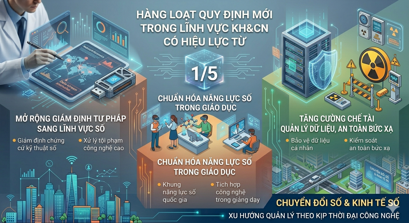 Hàng loạt quy định mới trong lĩnh vực khoa học và công nghệ chính thức có hiệu lực từ ngày 1/5