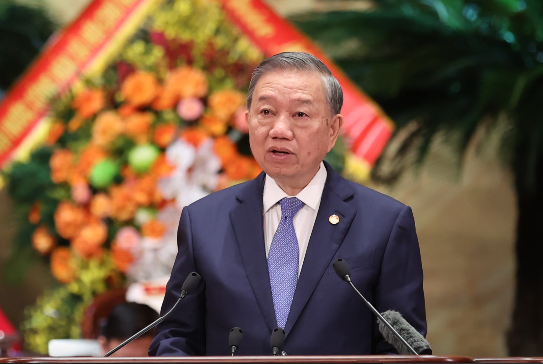 Tổng Bí thư, Chủ tịch nước Tô Lâm phát biểu chỉ đạo Đại hội đại biểu toàn quốc MTTQ Việt Nam lần thứ XI. Ảnh: VGP/Nhật Bắc