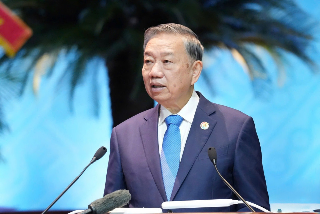 Tổng Bí thư, Chủ tịch nước Tô Lâm phát biểu tại Đại hội Công đoàn Việt Nam lần thứ XIV, nhiệm kỳ 2026–2031 (Ảnh: TTXVN)