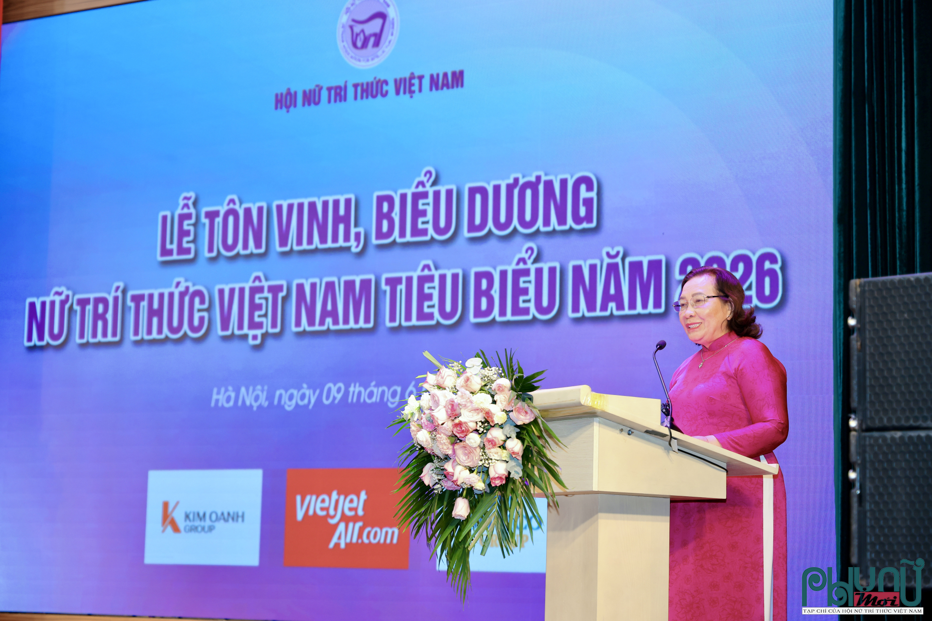 NGUT. TS. Nguyễn Thị Thu Lan, Ủy viên Ban Thường vụ Hội Nữ trí thức Việt Nam, Chủ tịch Hội Nữ trí thức thành phố Đồng Nai, đại diện cho hội viên, Nữ trí thức tiêu biểu được tôn vinh và biểu dương phát biểu cảm tưởng.