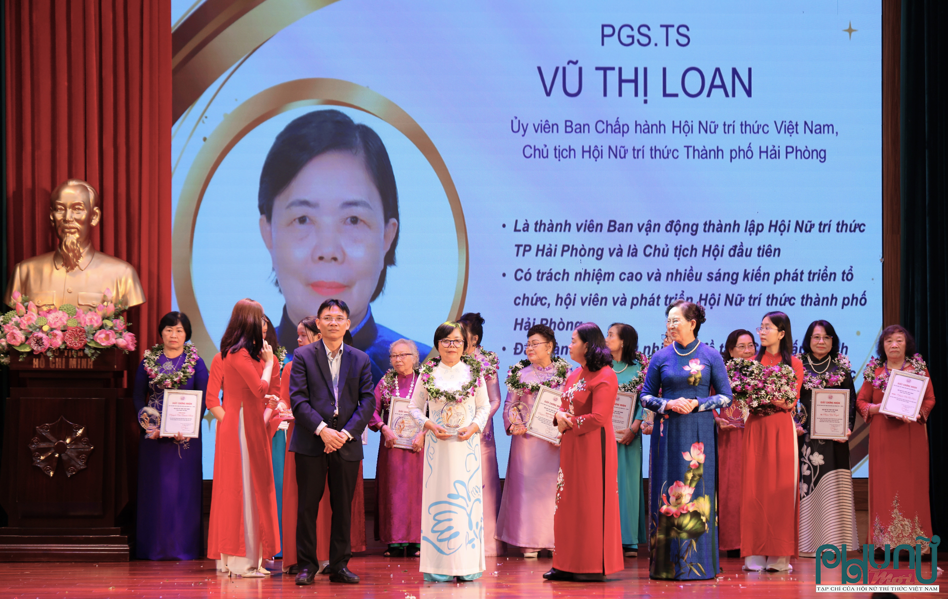 PGS. TS Vũ Thị Loan, Chủ tịch Hội Nữ TT TPHP ; UV BCH Hội Nữ Trí thức Việt Nam