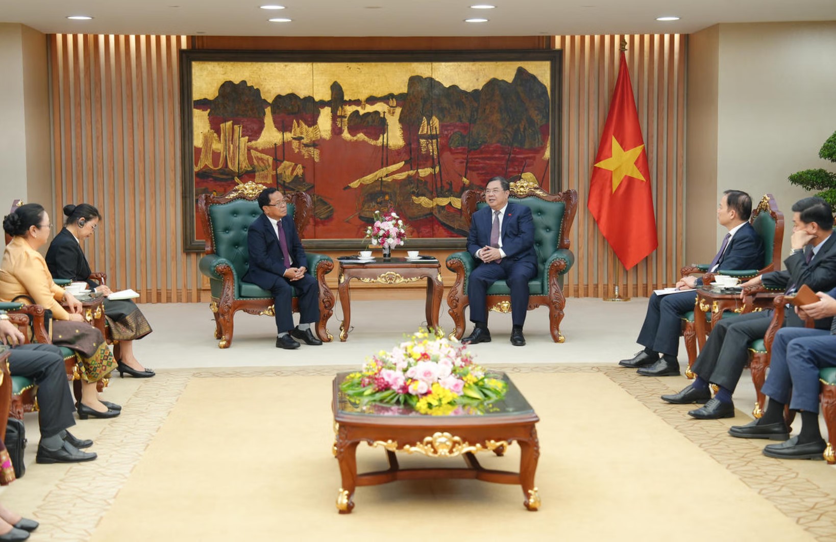 Toàn cảnh buổi tiếp. Ảnh: P.Mai