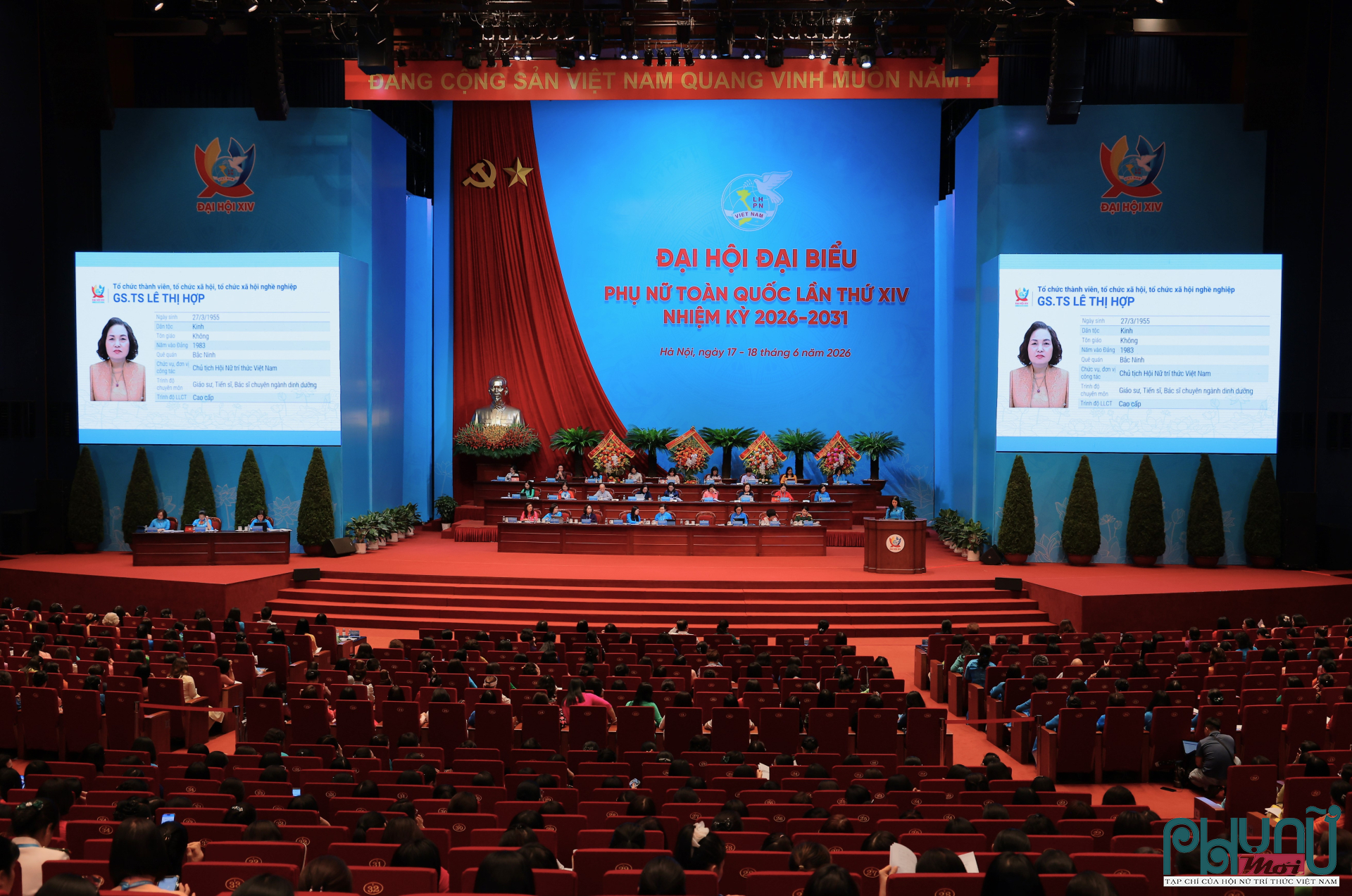 GS.TS Lê Thị Hợp, Chủ tịch Hội Nữ trí thức Việt Nam, được bầu vào Ban Chấp hành Trung ương Hội LHPN Việt Nam khóa XIV
