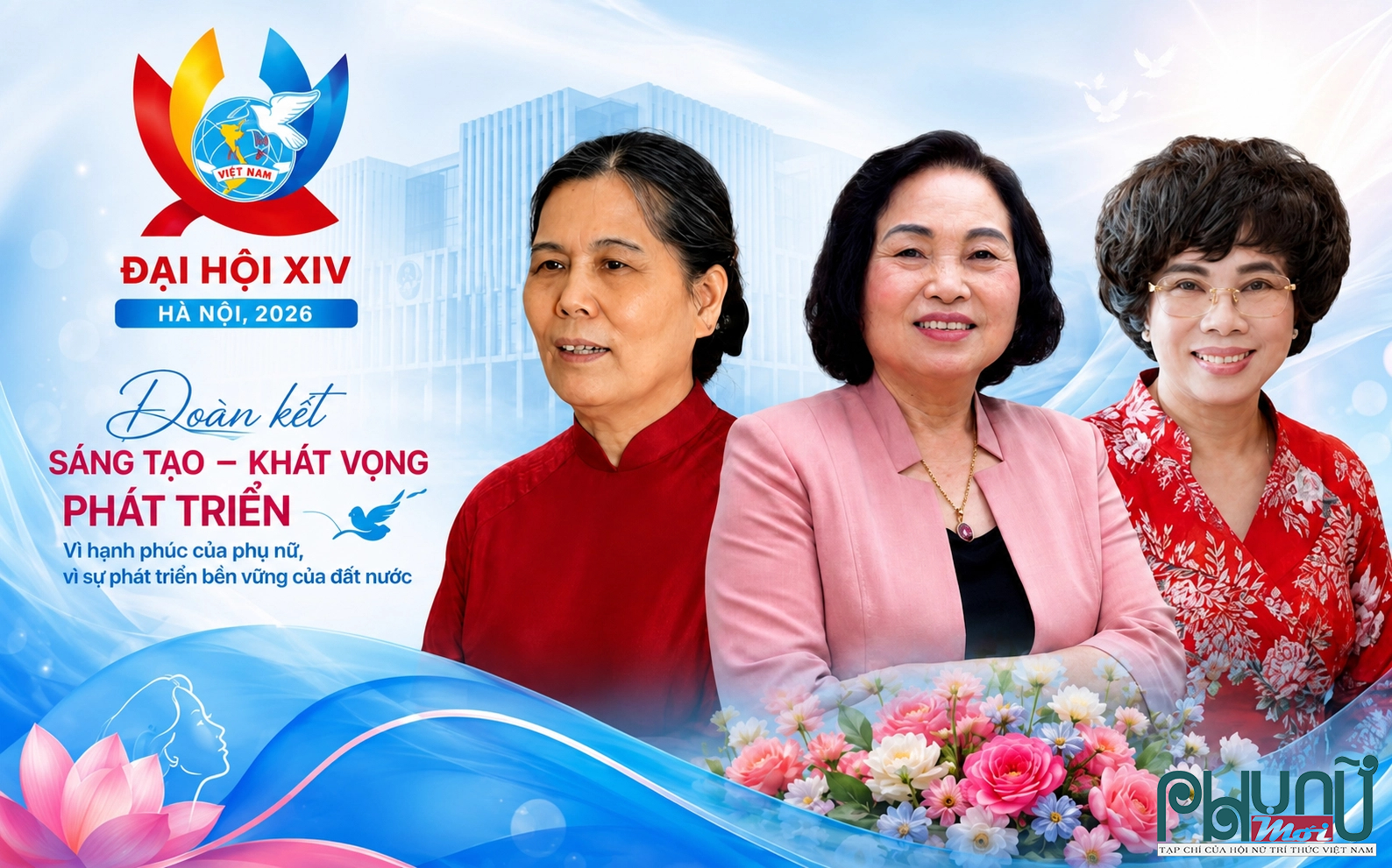 3 nữ lãnh đạo các tổ chức thành viên, tổ chức xã hội được bầu vào Ban Chấp hành TƯ Hội khóa XIV