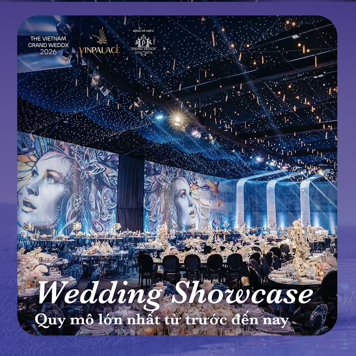 Không gian wedding showcase độc đáo kết hợp immersive led và 3D mapping