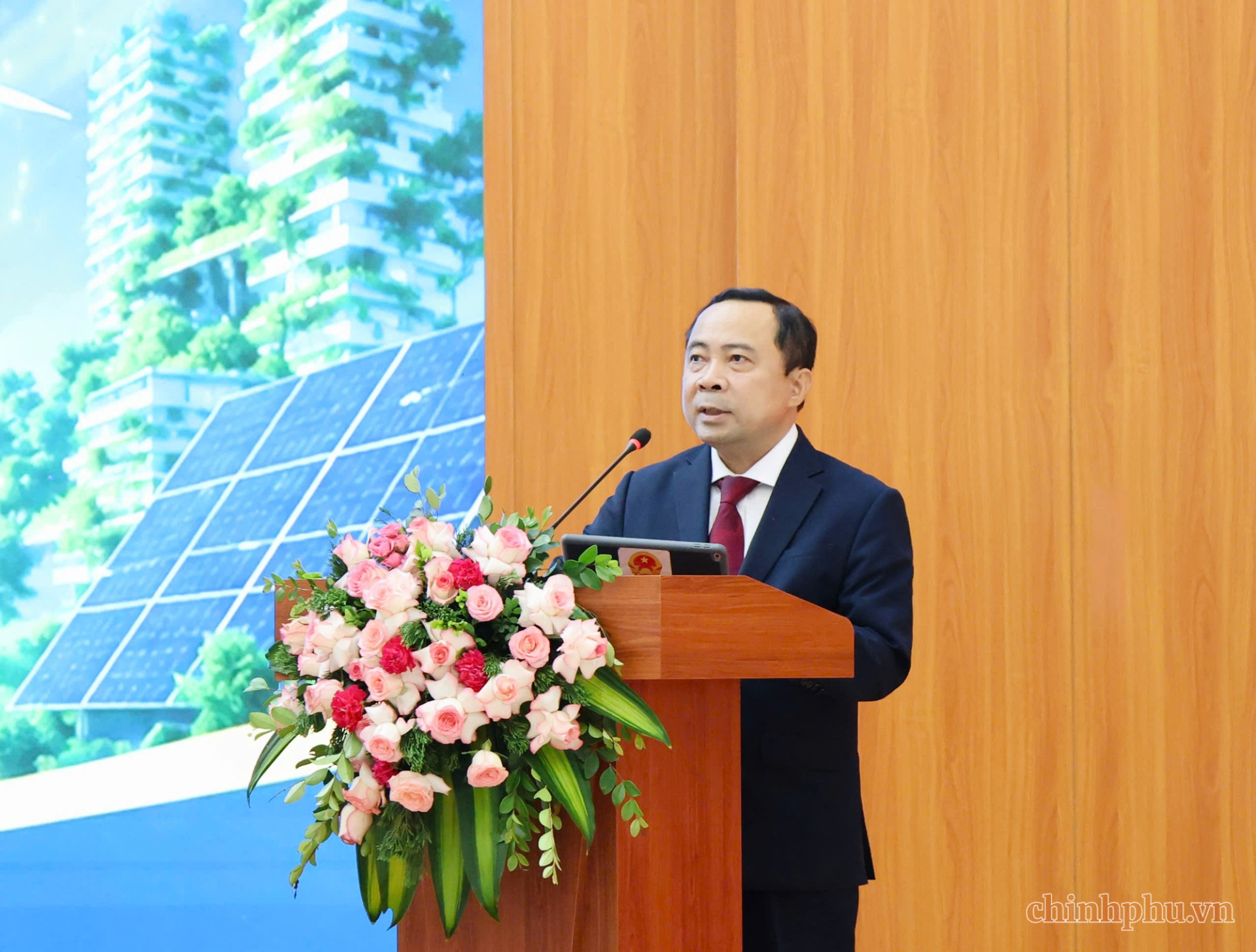 Bộ trưởng Bộ Khoa học và Công nghệ Vũ Hải Quân phát biểu tại Hội thảo. Ảnh: VGP