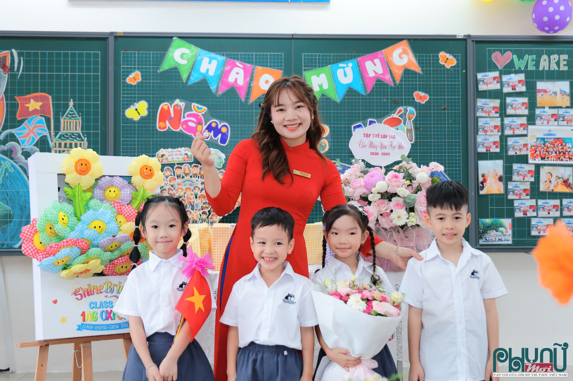 Cô Phùng Thị Thủy, giáo viên chủ nhiệm lớp 1A6, Trường Tiểu học Việt Hưng (TP. Hà Nội)