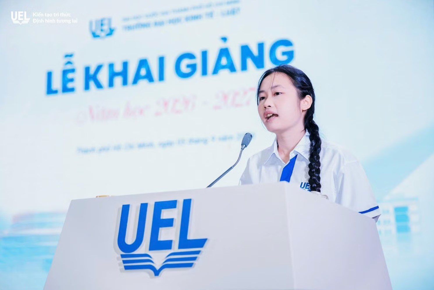 Nguyễn Ngọc Minh Thư, thủ khoa Trường Đại học Kinh tế - Luật (ĐHQG TP. HCM). Ảnh: UEL