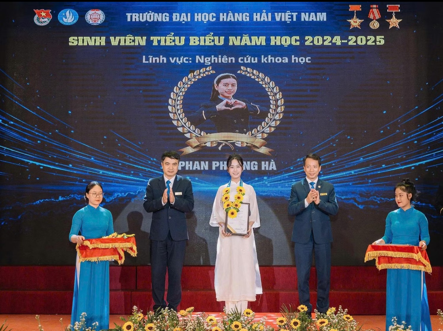 Phan Phương Hà, sinh viên năm thứ tư, khoa Máy tàu biển, trường ĐH Hàng hải Việt Nam. Ảnh: NV