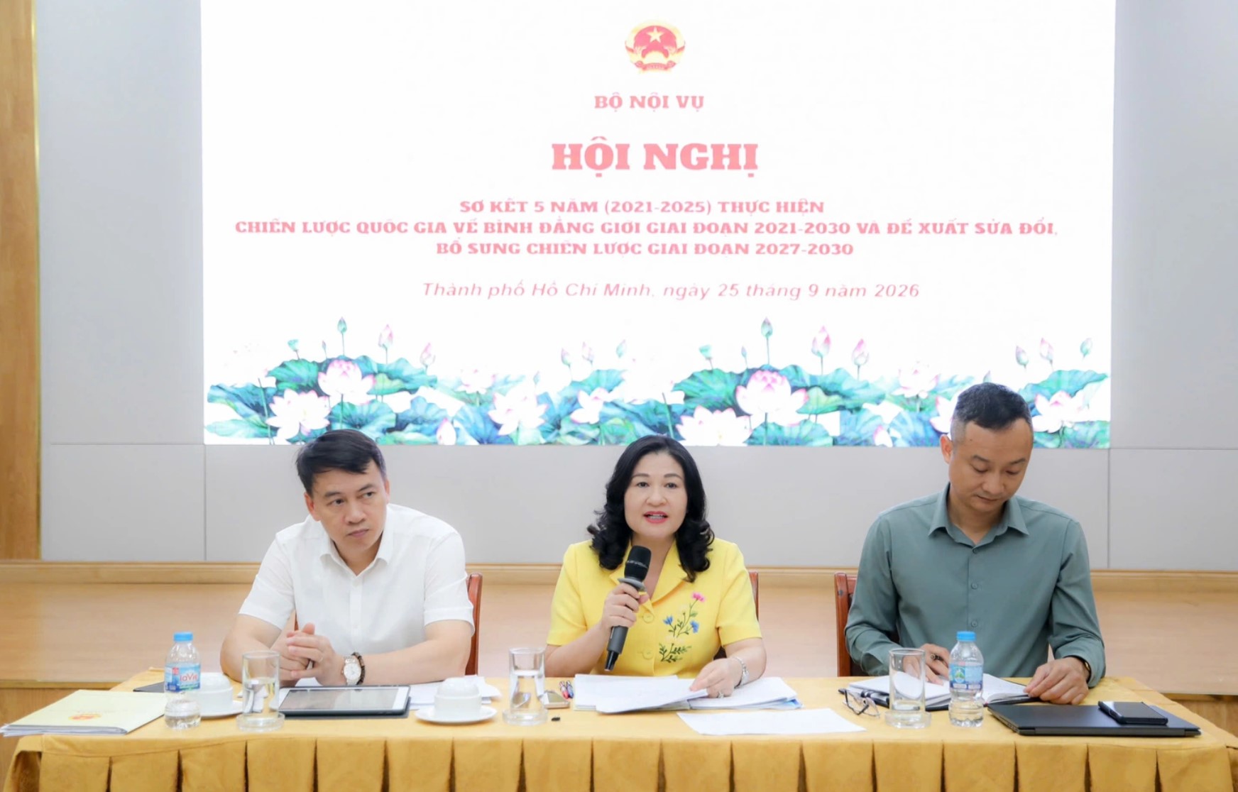 Hội nghị sơ kết 5 năm (2021–2025) thực hiện Chiến lược quốc gia về bình đẳng giới giai đoạn 2021–2030. Ảnh: Bảo Quyên