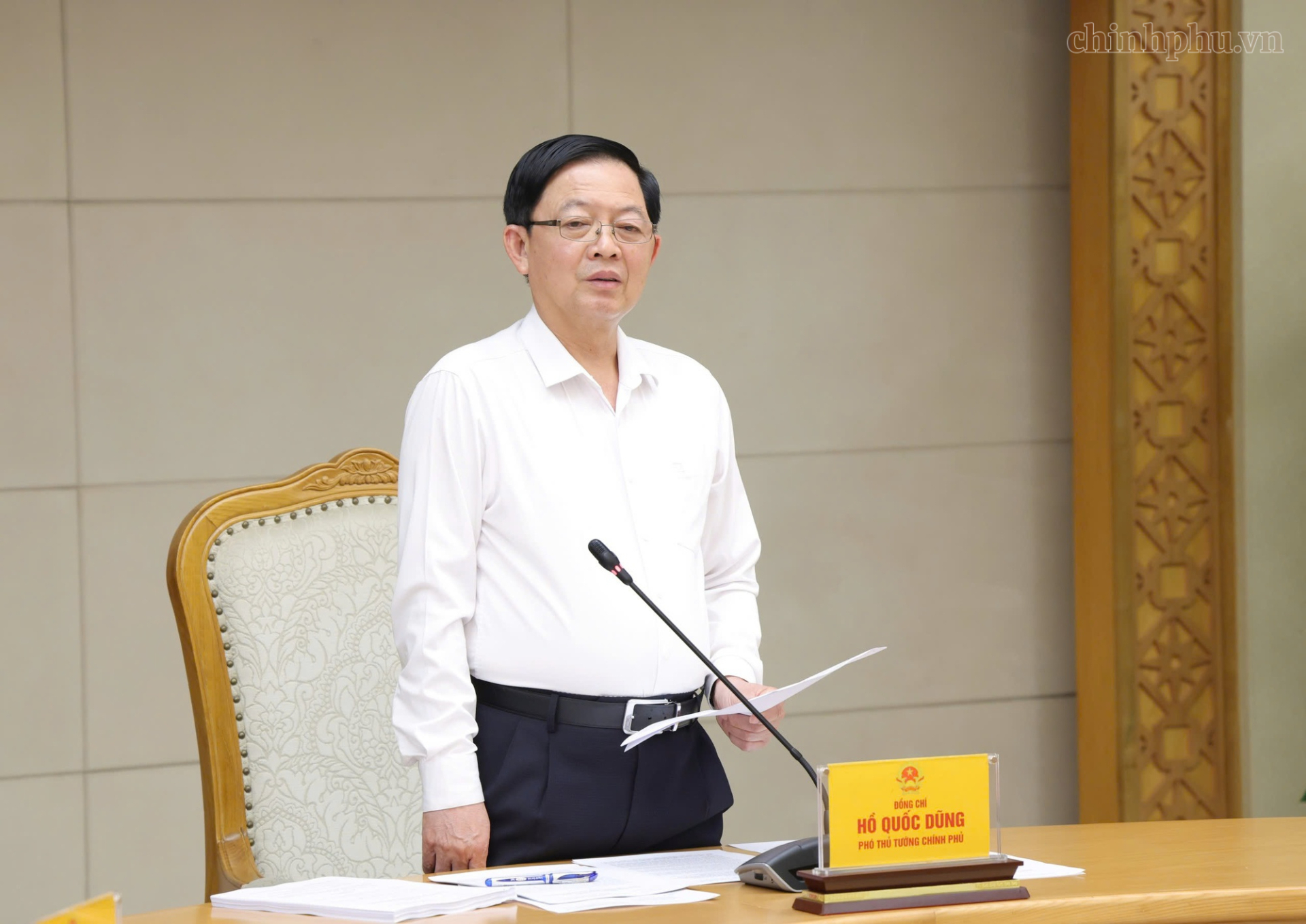 Phó Thủ tướng Hồ Quốc Dũng vừa chủ trì cuộc họp .Ảnh: chinhphu.vn