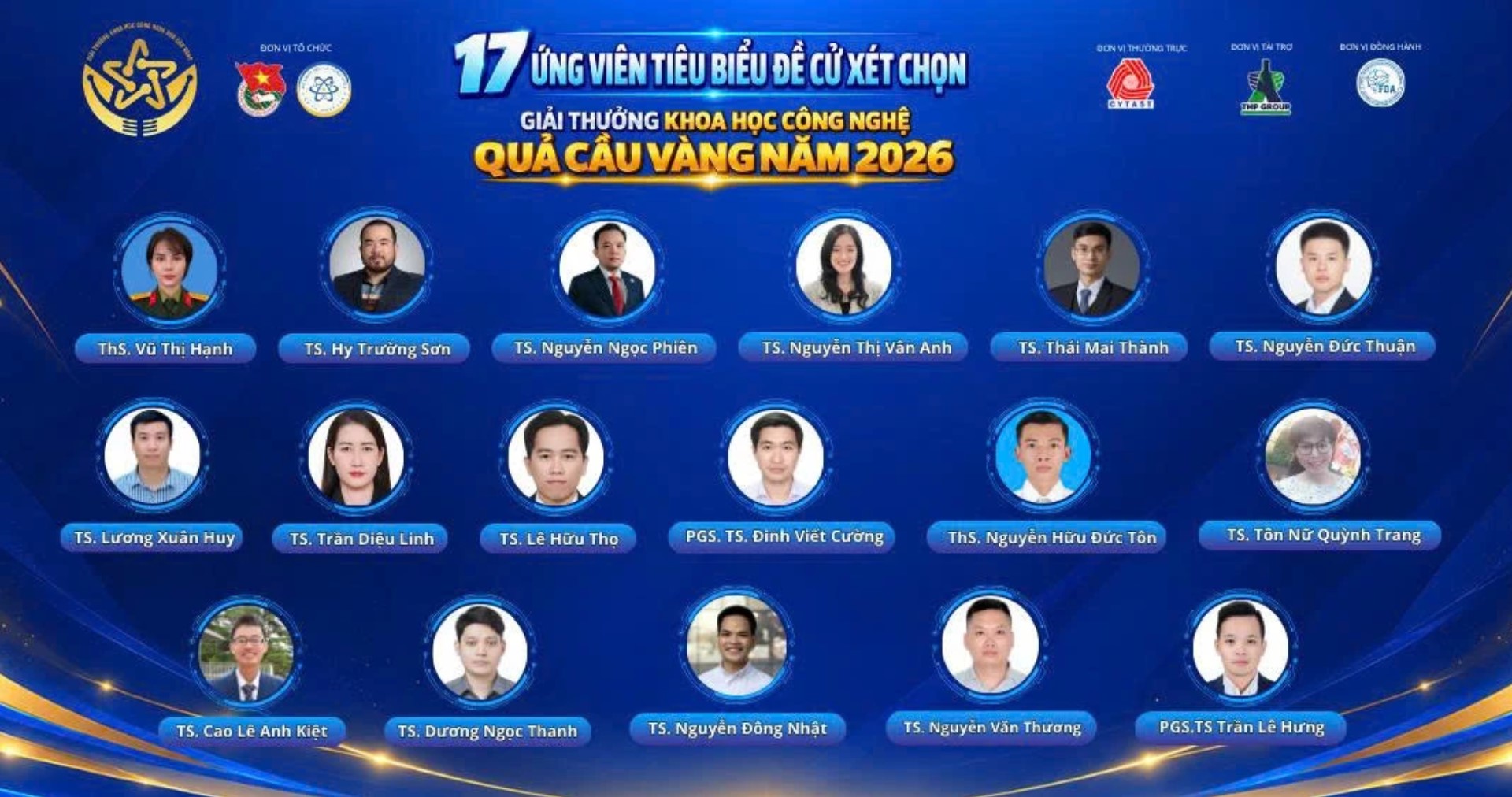 17 ứng viên được đề cử Giải thưởng Quả cầu vàng năm 2026. ẢNH: BTC