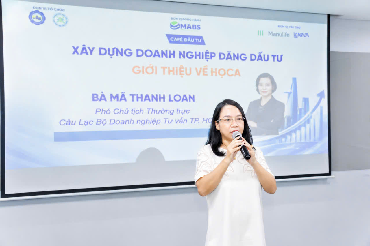 Bà Mã Thanh Loan thường xuyên làm diễn giả các chuyên đề hỗ trợ phụ nữ và cộng đồng về công tác xây dựng, phát triển doanh nghiệp
