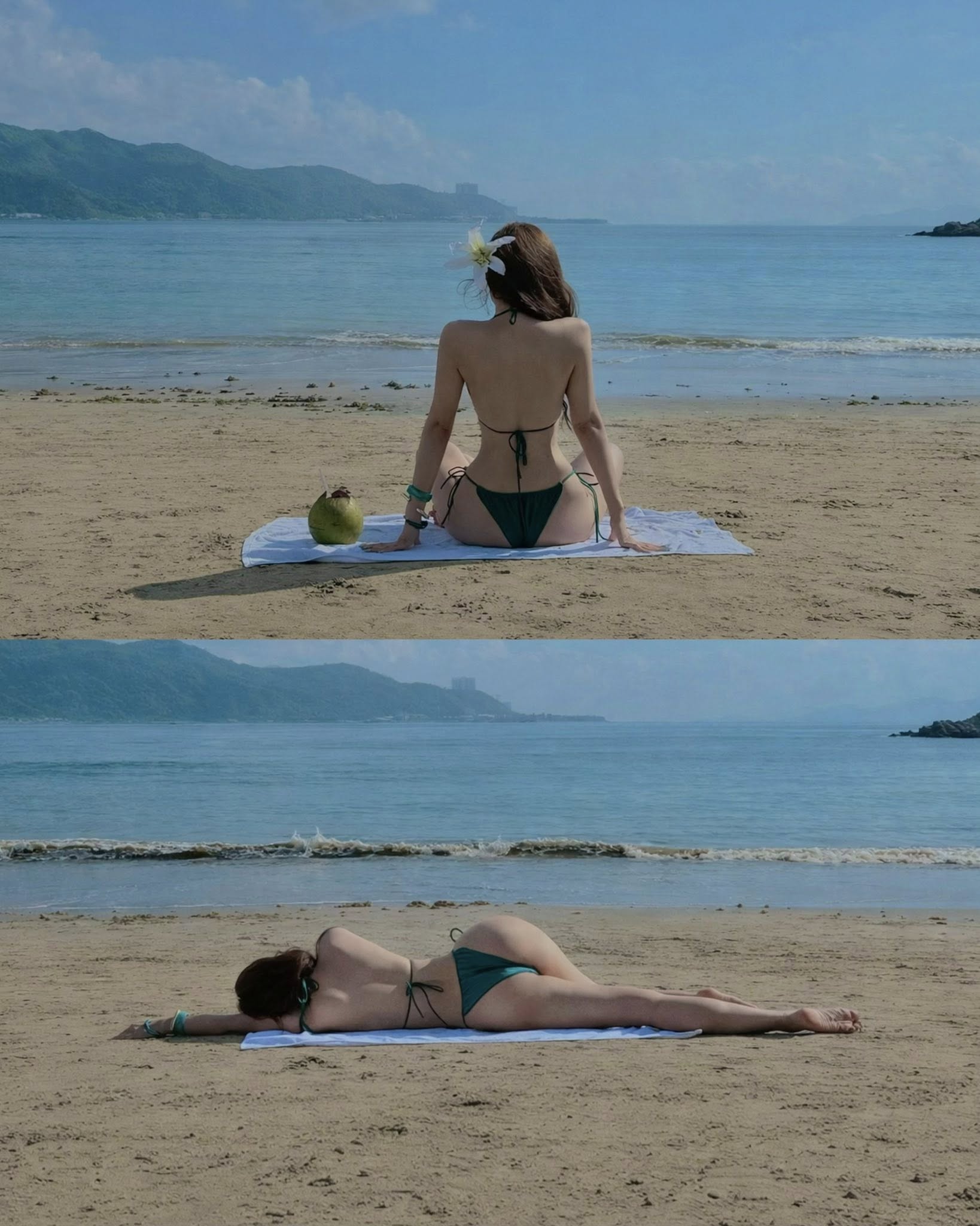 Hướng dẫn tạo dáng đi biển, bộ ảnh của hot girl này khiến người xem không thể rời mắt