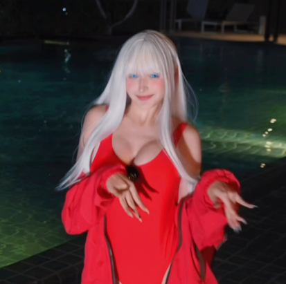 Biến hình thành Gojo Satoru bên hồ bơi, hóa ra đây là cách nữ coser 2 triệu follow 