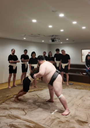 Đấu vật với sumo, hot girl xinh đẹp khiến tất cả thích thú