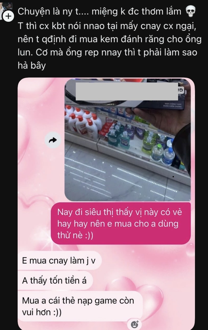 Tặng kem đánh răng cho người yêu vì muốn 