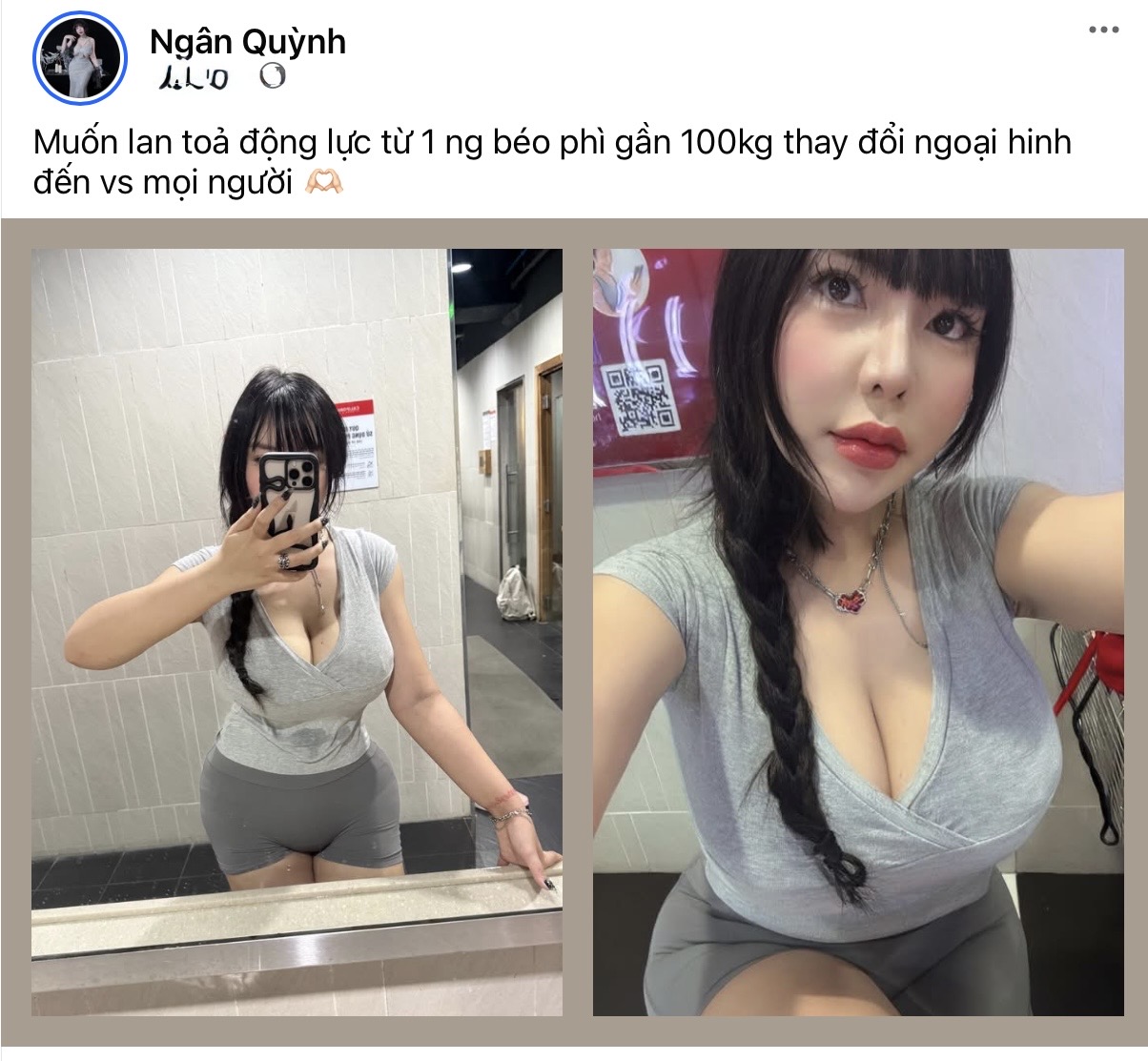 Cận cảnh vóc dáng của nữ gymer sở hữu hai số đo trên 1 mét