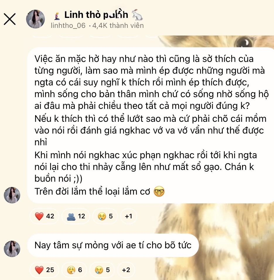 Bị mỉa mai chuyện váy áo, idol Linh Thỏ 
