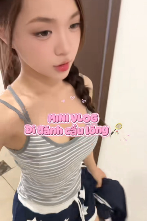 Quay vlog chơi cầu lông, nữ TikTok bất ngờ viral chóng mặt