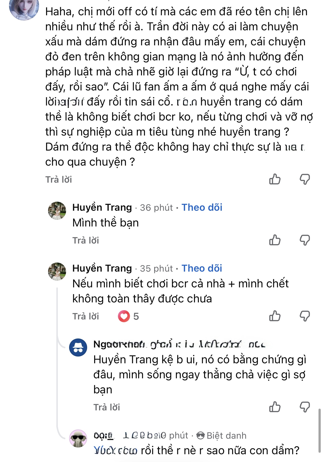 Bạn gái Lai Bâng bị 