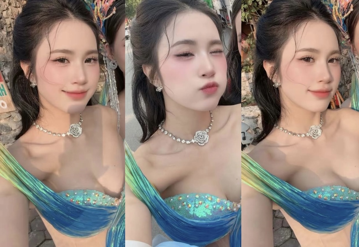 Hot girl tiên cá tại Carnaval Hạ Long xinh đẹp, bùng nổ nhan sắc khiến anh em 