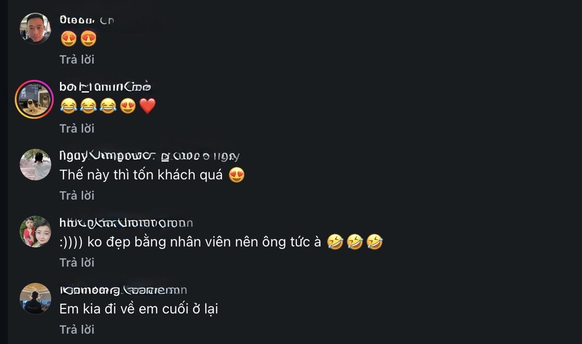 Mặc đồ lộng lẫy quét sân, bưng trà, nữ nhân viên quán nước khiến anh em nhấn nút 