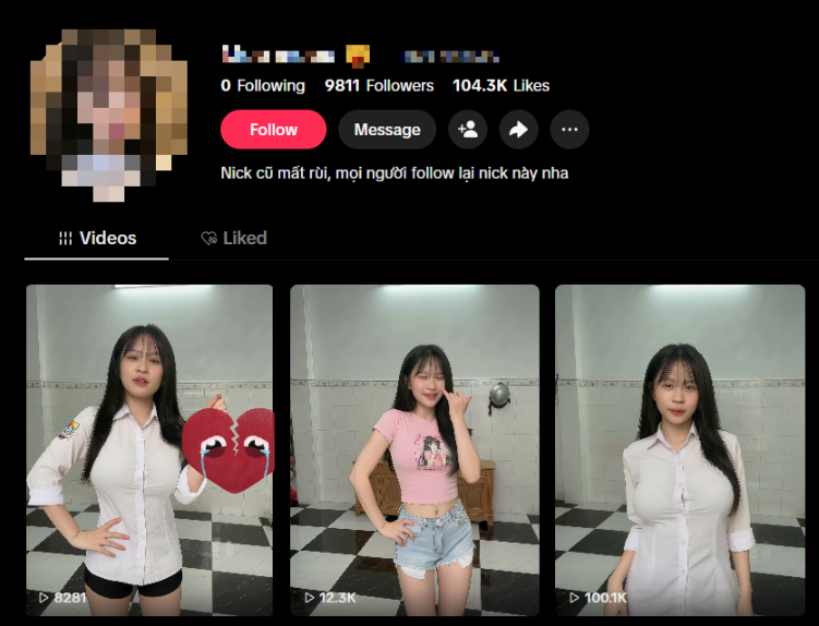 Sử dụng AI, tạo hình nữ sinh đứng nhảy phản cảm, kênh TikTok này khiến dư luận vô cùng bức xúc