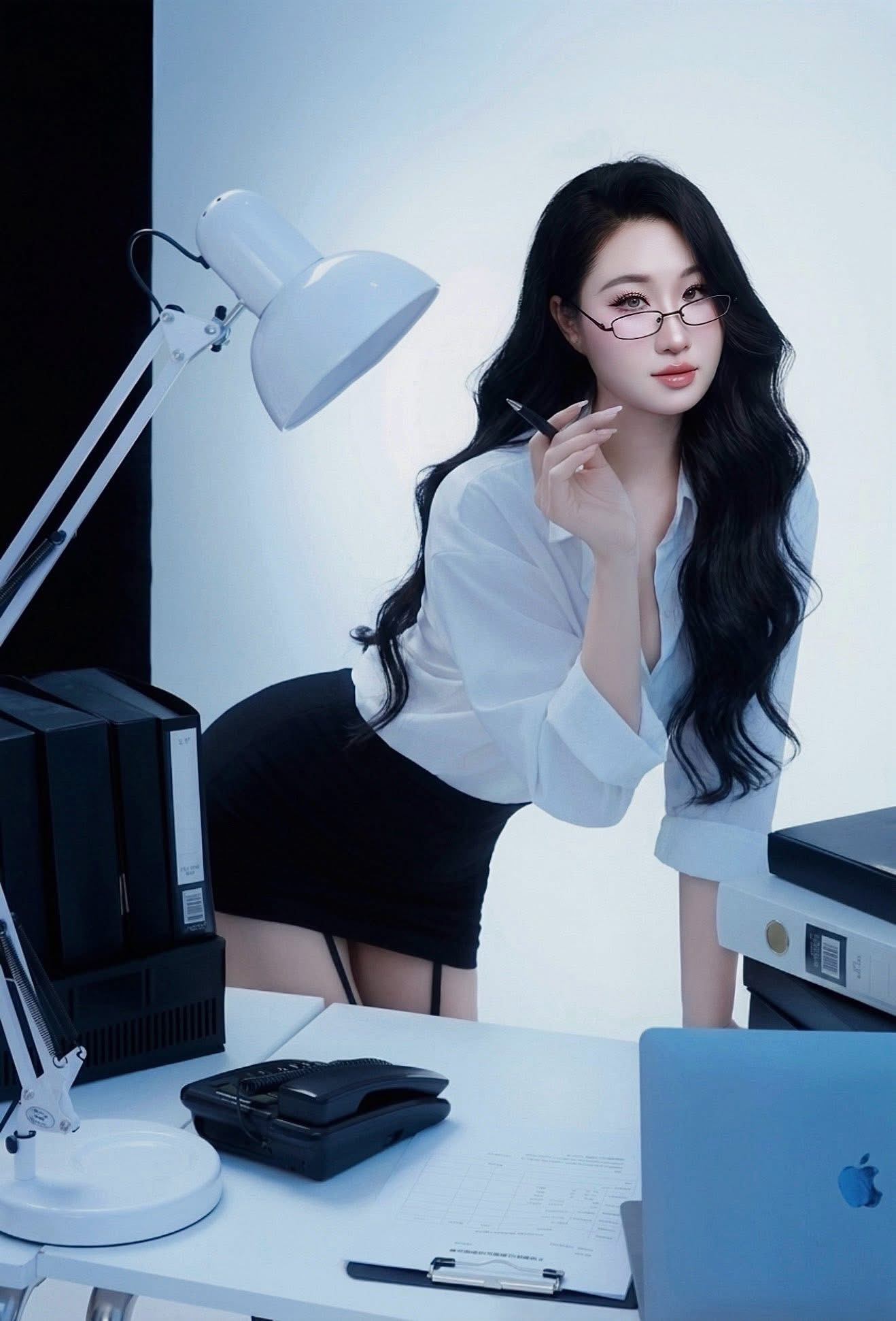 Mặc đồ thư ký nhưng body lại là 