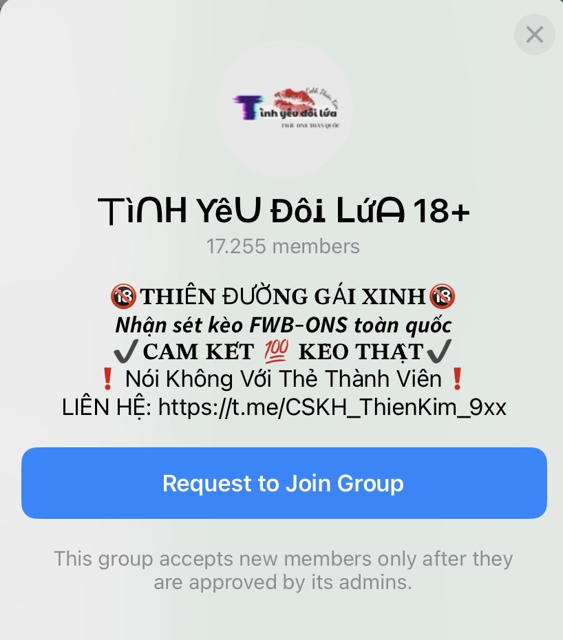 Tài khoản Instagram Trần Hà Linh công khai lời mời gọi vào nhóm tình yêu