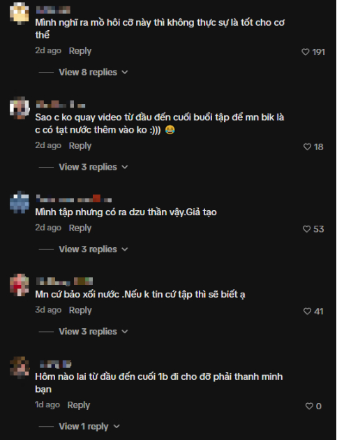 Tập thể dục nhưng 