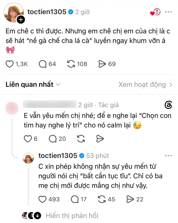 Chị đẹp Tóc Tiên