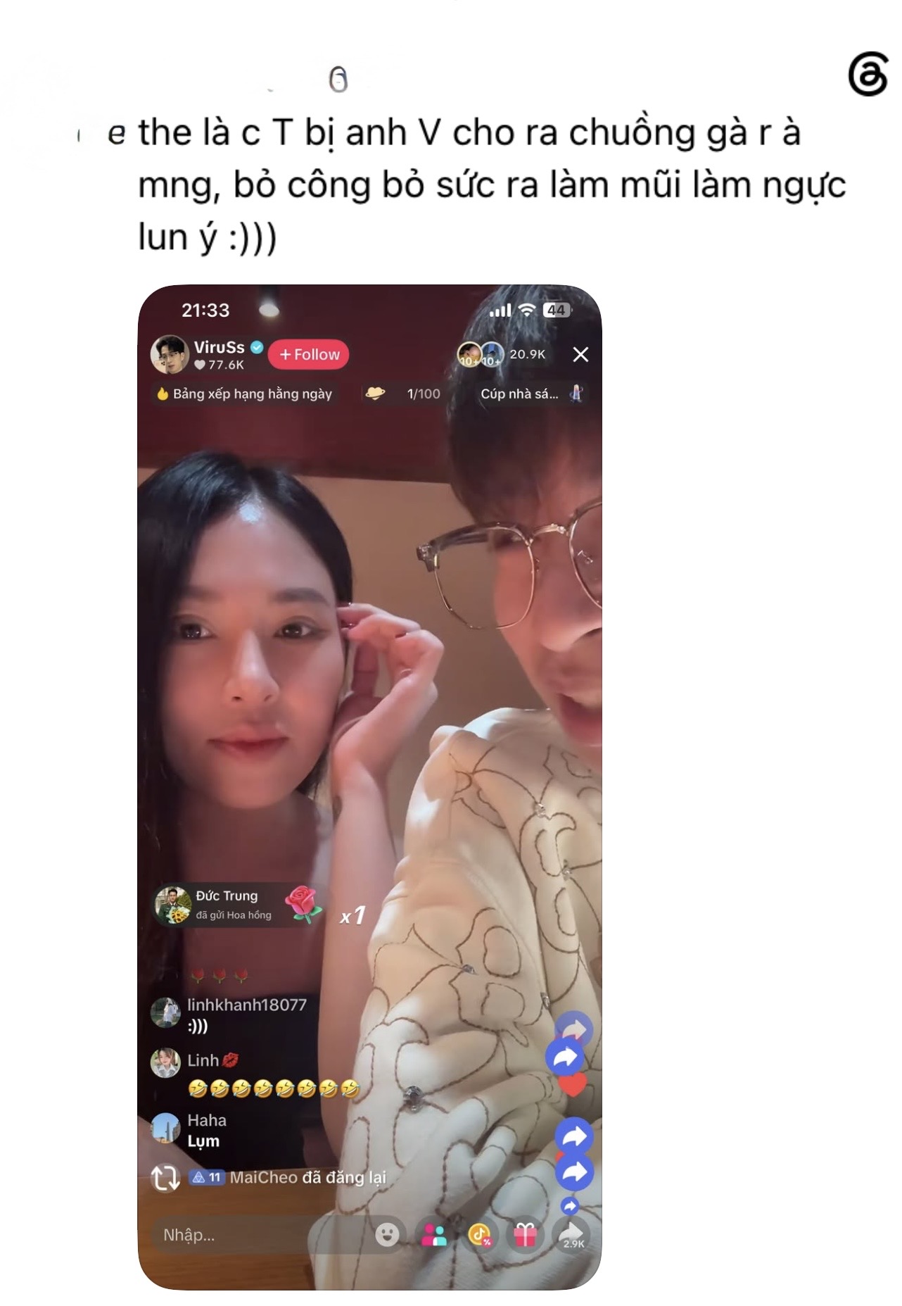 ViruSs xuất hiện bên
