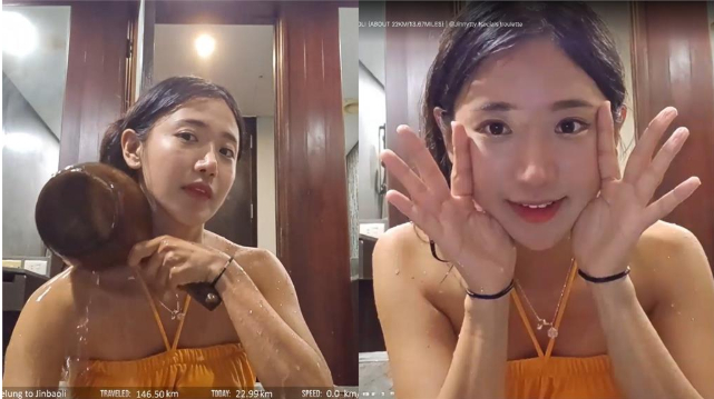 Phát trực tiếp cảnh ngâm mình trong suối nước nóng, nữ streamer xinh đẹp hút hàng chục nghìn lượt xem