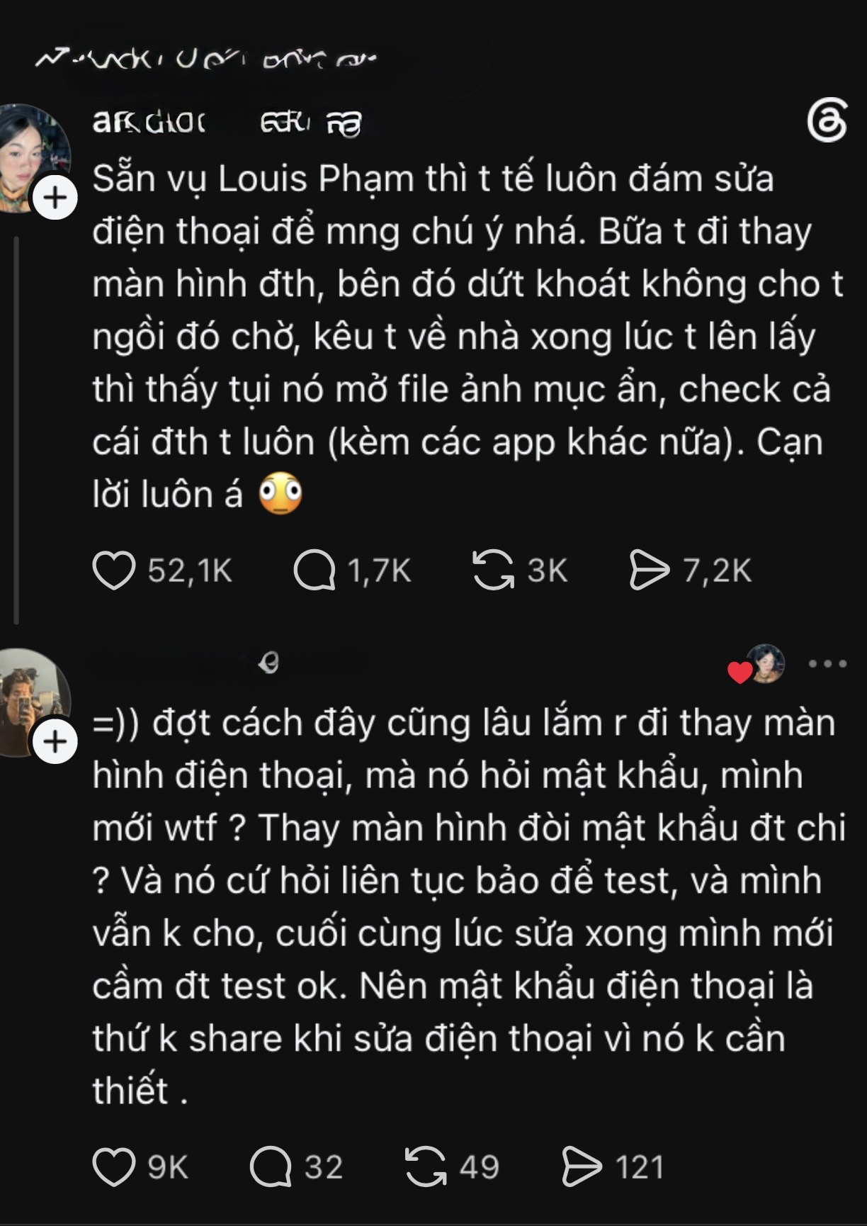 Cô gái đi sửa điện thoại đăng đàn cảnh báo sốc