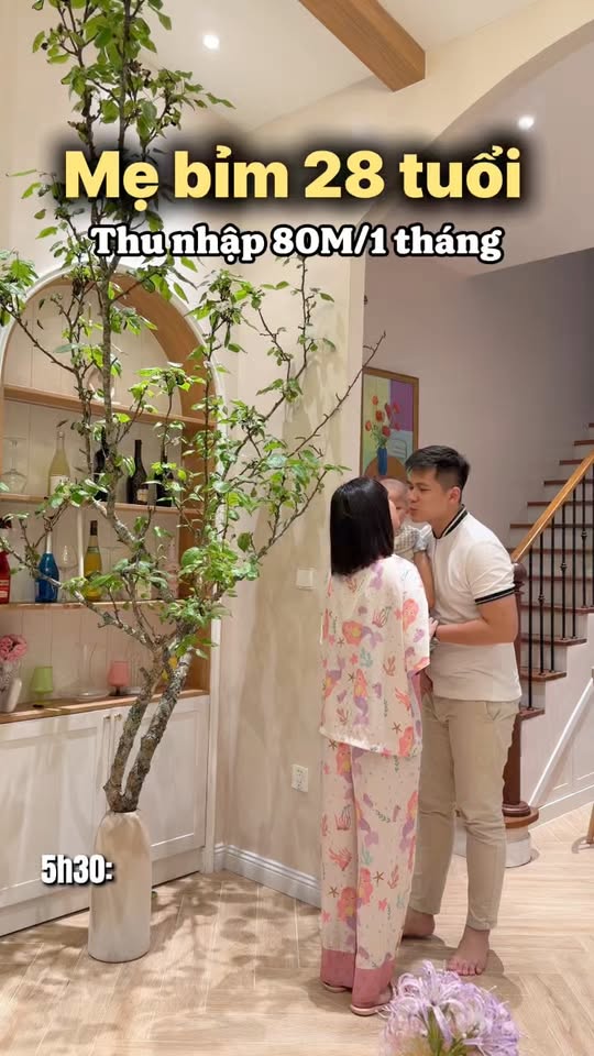 Khoe lương 80 triệu một tháng, mẹ bỉm khiến CĐM ngưỡng mộ cuộc sống trong mơ