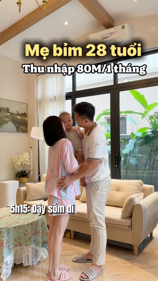 Khoe lương 80 triệu một tháng, mẹ bỉm khiến CĐM ngưỡng mộ cuộc sống trong mơ
