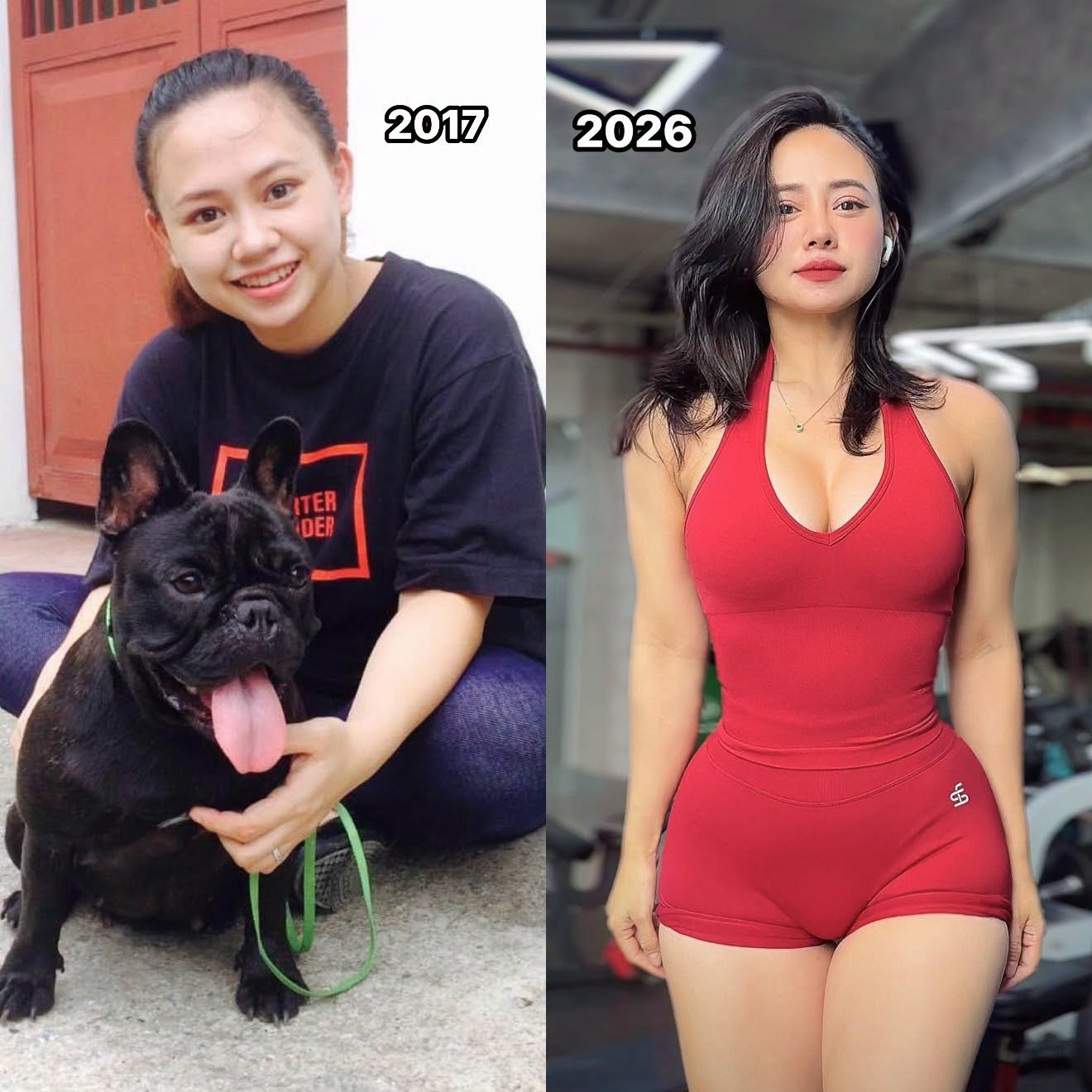Thành quả 9 năm tập gym của hot girl khiến CĐM không khỏi ngỡ ngàng