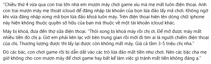 Cho con mượn máy chơi game, mẹ mất luôn điện thoại vì gặp phải 