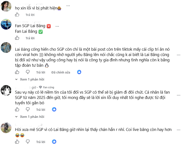 Fanpage chính thức của Saigon Phantom lên tiếng xin lỗi