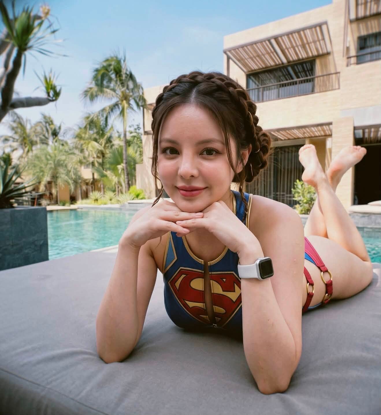 Hết Người Nhện, MXH giờ đây xuất hiện cả... hot girl Siêu Nhân đi tắm biển, tạo dáng!
